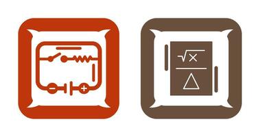 Electrical Circuit and Formula Icon vector