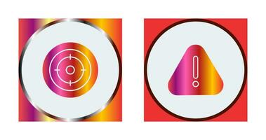 Target and Warning Icon vector