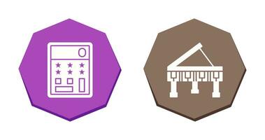 Grand Piano and Calculator Icon vector