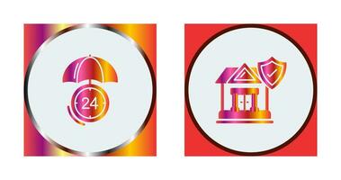 Protection and House  Icon vector