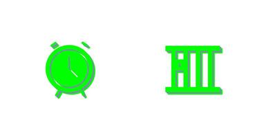Alarm Clock and Jail Icon vector