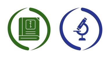 Information and Microscope Icon vector