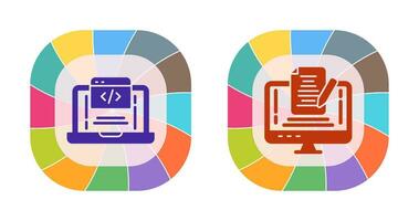 Coding and Note Icon vector