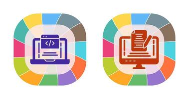 codificación y Nota icono vector