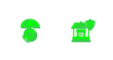 Protection and House  Icon vector