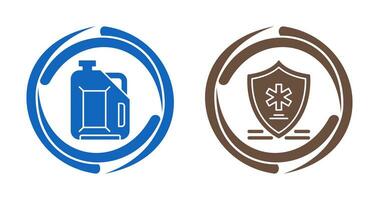 Jerrycan and Medical Symbol Icon vector