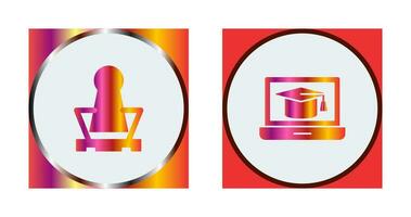 Binder and Graduation  Icon vector