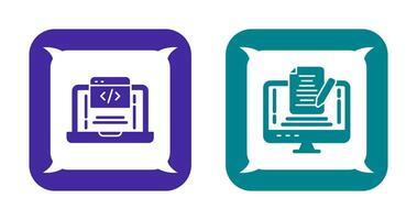 Coding and Note Icon vector