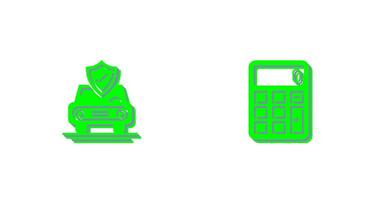 Car and Calculator Icon vector