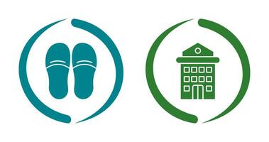 Slippers and Hotel Icon vector