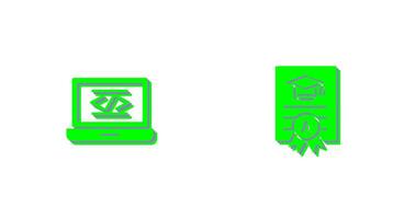 Coding and Report Card Icon vector
