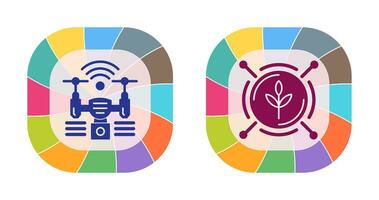 Analytics and Drone Icon vector