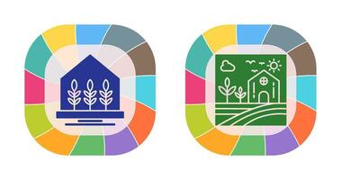 Farm House and Nature Icon vector
