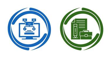 metodología y portafolio icono vector