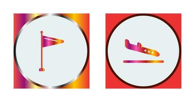 Wind Sign and Arrival Icon vector