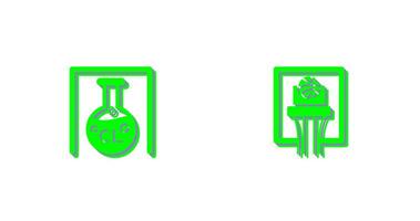 Flask and Basketball Icon vector