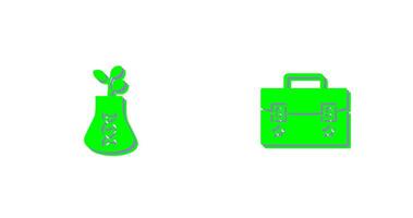 Biology and Briefcase Icon vector