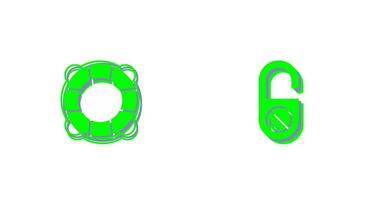 Life Preserver and Do Not Disturb Icon vector