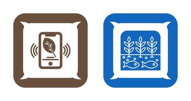 Smart Phone and Hydroponic Icon vector