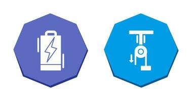 Battery and Pully Icon vector