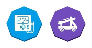 Voltmeter and Catapult Icon vector