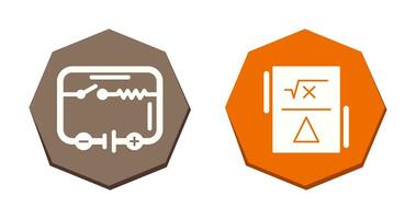 Electrical Circuit and Formula Icon vector