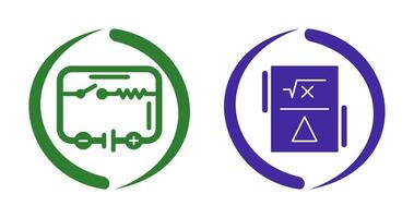 Electrical Circuit and Formula Icon vector