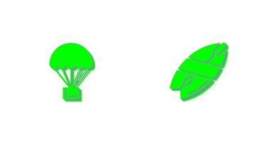 Parachute and Surfboard Icon vector