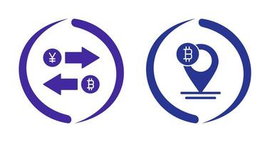 Exchange and Bitcoin Placeholder Icon vector