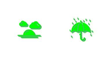 Sunshine and Raining Icon vector