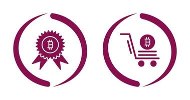Reward and Pushcart Icon vector