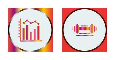 Histogram and Weight Icon vector