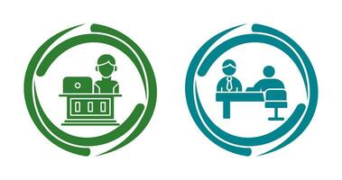 Employee and Evaluating work Icon vector