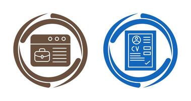 Online Recruitment and CV Icon vector