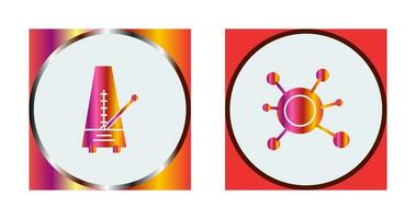 Metronome and Molecule Icon vector