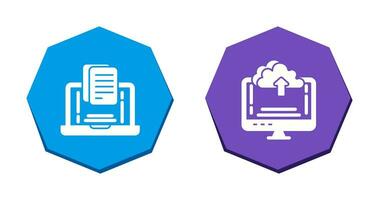 Document and Upload Icon vector