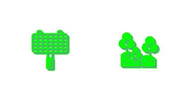 Grill and Forest Icon vector