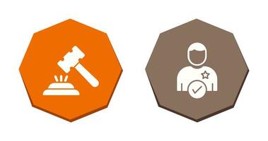 Gavel and Candidate Icon vector