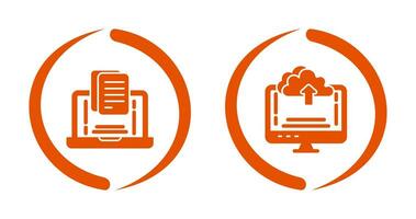 Document and Upload Icon vector