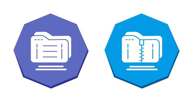 Folder and Compressed Icon vector