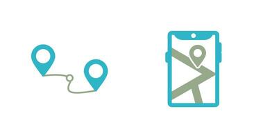 Route and Gps Icon vector