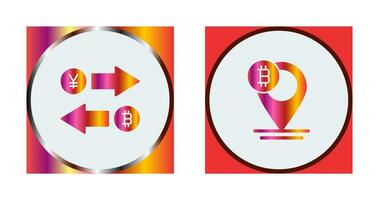Exchange and Bitcoin Placeholder Icon vector