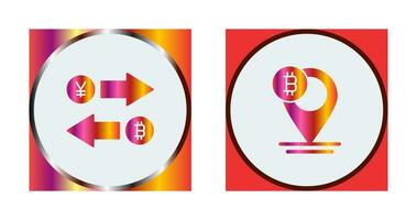 Exchange and Bitcoin Placeholder Icon vector