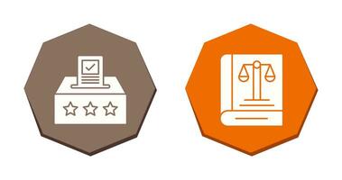 Ballot and Book Icon vector