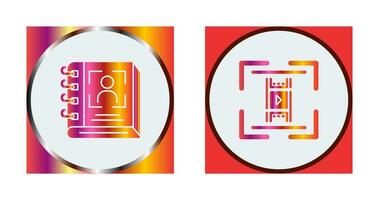 Directory and Video Icon vector