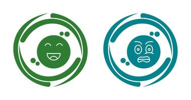 Happiness and Grimacing Icon vector