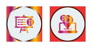 Presentation and Laptop Icon vector