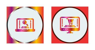 Search and Online Shopping Icon vector