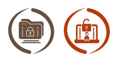 Folder and Access Icon vector