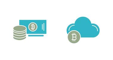 dinero y nube icono vector